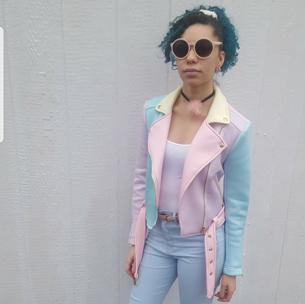 Pastel moto jacket